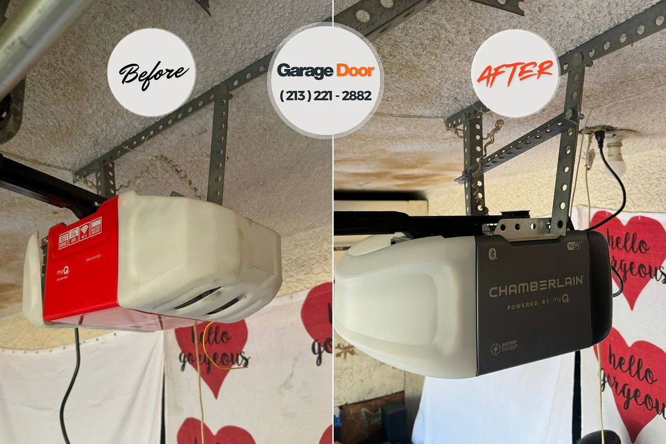 Before and after: garage door repair Chain Lake, WA